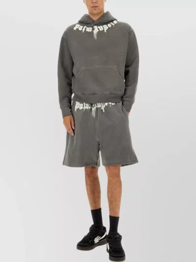 Palm Angels Comfortable Shorts Featuring Practical Pockets In Gray