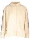 Palm Angels Compact Jersey Overshirt In Burro/off White