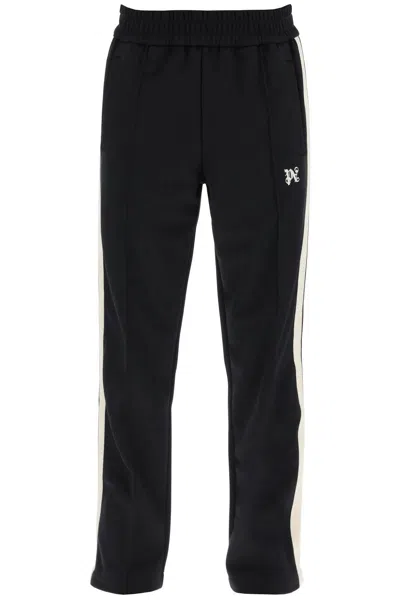 Palm Angels Contrast Band Joggers With Track Design In Black