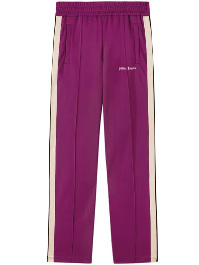 Palm Angels Contrast Band Joggers With Track In In Purple