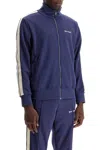 Palm Angels Track Jacket With Zipper In Blue