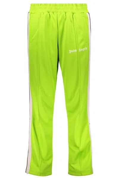 Palm Angels Contrast Side Stripes Trousers In Green