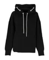 Palm Angels Cord Drawstring Hoodie In Black