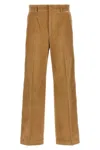 Palm Angels Corduroy Suit Tape Trousers In Yellow