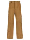 Palm Angels Corduroy Suit Tape Trousers In Beige
