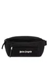 Palm Angels Logo Shoulder Bag In 1001 Black/white