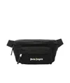 Palm Angels Cordura Logo-printed Zipped Belt Bag In Black