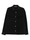 Palm Angels Corduroy Button-fastening Overshirt In Black