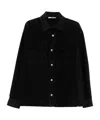 Palm Angels Corduroy Button-fastening Overshirt In Black