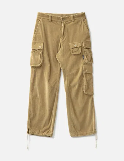 Palm Angels Corduroy Cargo Pocket Pants In Brown