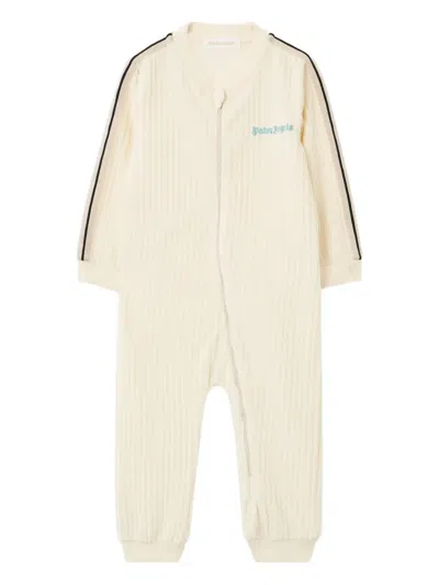 Palm Angels Corduroy Stripe Track Babywear In Neutral