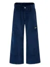 Palm Angels Corduroy Trousers In Blue