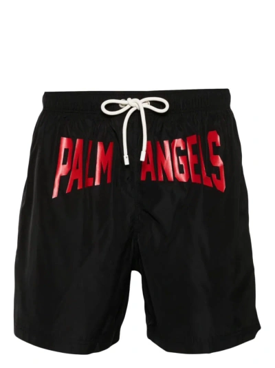 Palm Angels Costume Da Bagno Con Logo In Black