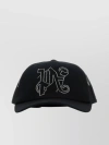 PALM ANGELS COTTON BASEBALL CAP WITH CURVED VISOR AND METAL STUDS