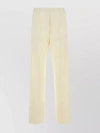 PALM ANGELS COTTON BLEND WIDE-LEG TROUSERS WITH ELASTIC WAISTBAND