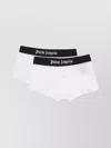 Palm Angels Cotton Boxer Duo Logo Band In Animal Print