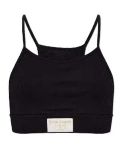 Palm Angels Cotton Bra In Black
