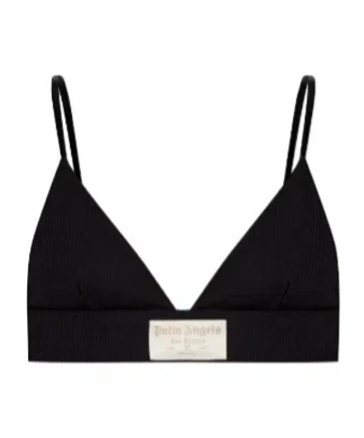 Palm Angels Cotton Bra In Black