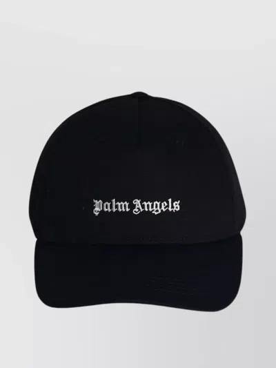 Palm Angels Cotton Cap With Curved Brim And Eyelets