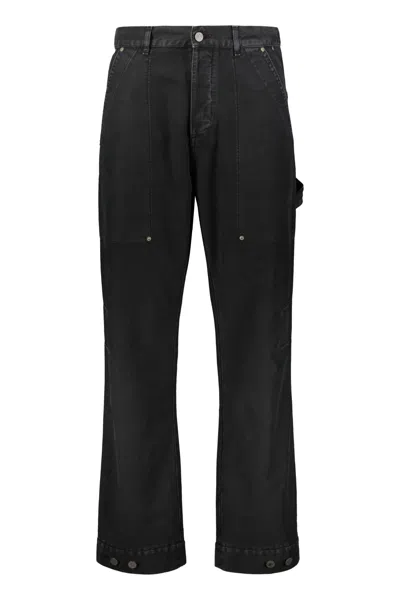Palm Angels Cotton Cargo-trousers In Black