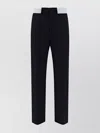 Palm Angels Contrasting-waistband Tapered Trousers