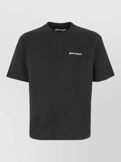Palm Angels Cotton Crew Neck Short Sleeve T Shirt Set In Black