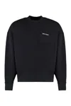 Palm Angels Cotton Oversize Crew Neck Sweatshirt