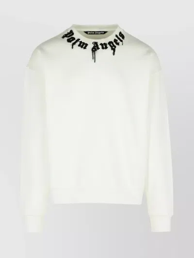 PALM ANGELS COTTON CREW NECK SWEATSHIRT