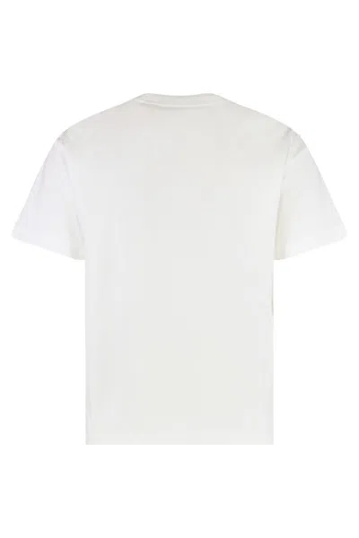 Palm Angels Cotton Crew-neck T-shirt In White