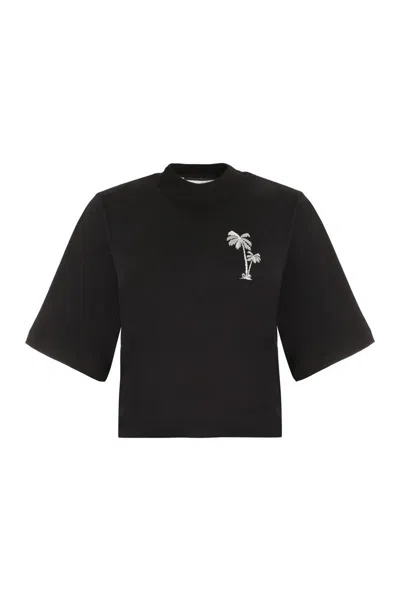 PALM ANGELS PALM ANGELS COTTON CREW-NECK T-SHIRT