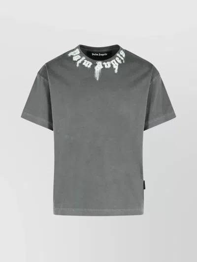 PALM ANGELS COTTON CREW NECK T-SHIRT GRAPHIC PRINT