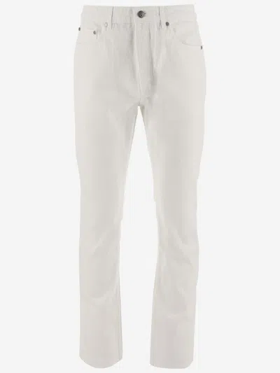 Palm Angels Cotton Denim Jeans In White