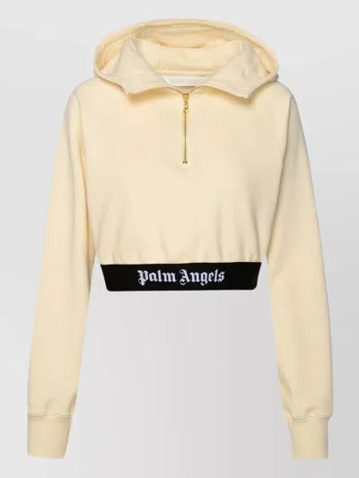Palm Angels Cotton Drop Shoulder Hooded Sweatshirt In Multi