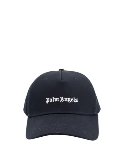Palm Angels Cotton Hat In Black