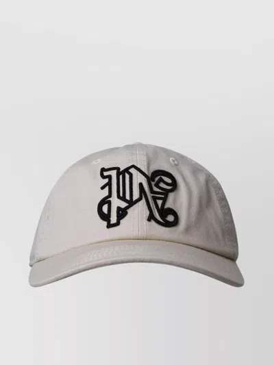 Palm Angels Cotton Hat With Adjustable Strap Back In Beige