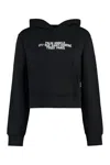 Palm Angels Cotton Hoodie In Black