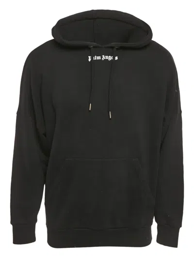 Pre-owned Palm Angels Cotton Hoodie In Black
