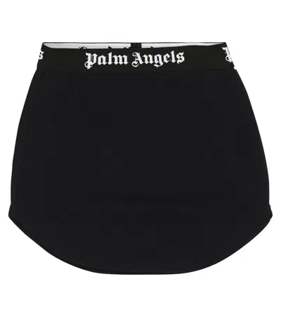 Palm Angels Kids' Cotton Jersey Skort In Black Black