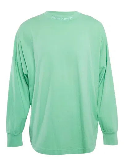 Pre-owned Palm Angels Cotton Long Sleeve T-shirt In Green