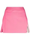 Palm Angels Stripe-detail A-line Miniskirt In Pink