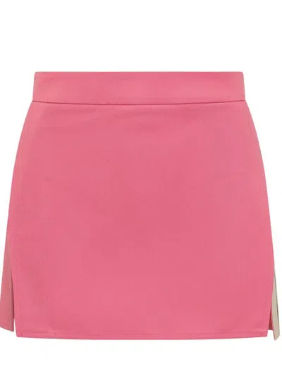 Palm Angels Cotton Mini Skirt In Purple