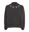 Palm Angels Statement Monogram Hooded Sweatshirt In Black