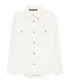 Palm Angels Cotton Overshirt In White