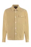 Palm Angels Corduroy Tape Overshirt With Contrasting Bands