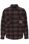 Palm Angels Monogram-print Checked Shirt