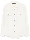 Palm Angels Cotton Overshirt In Neutrals