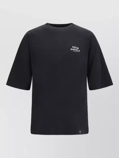 Palm Angels Cotton Oversized Short-sleeve T-shirt In Black