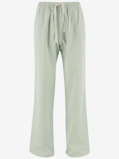 Palm Angels Cotton Pants In Green