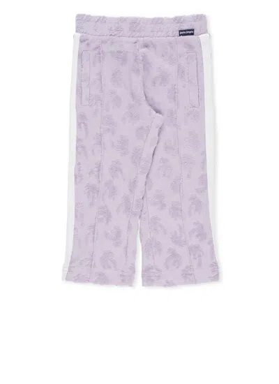 Palm Angels Babies' Cotton Pants In Violet