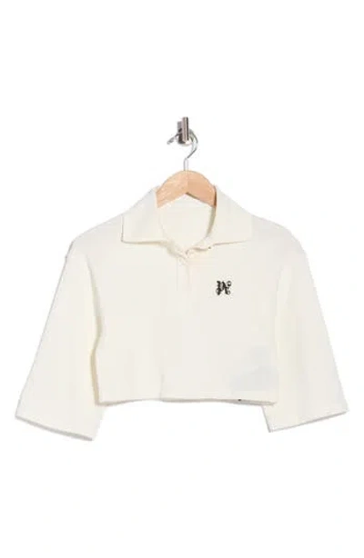 Palm Angels Cotton Polo In White/black